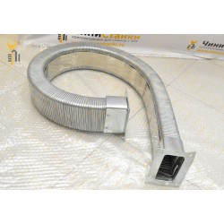 Металлический закрытый гибкий кабель-канал 52х102 мм, HTXG06